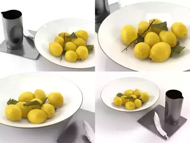BW bowl with lemons