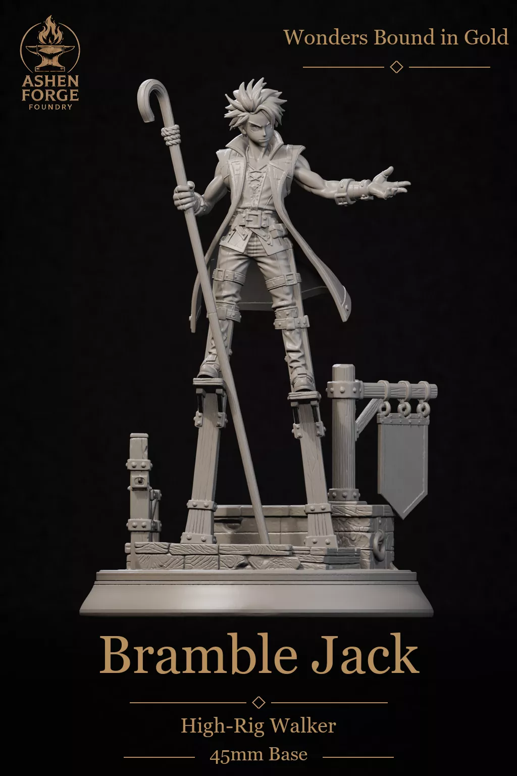 Bramble Jack - Anime Fantasy Monster Miniature 3D print model