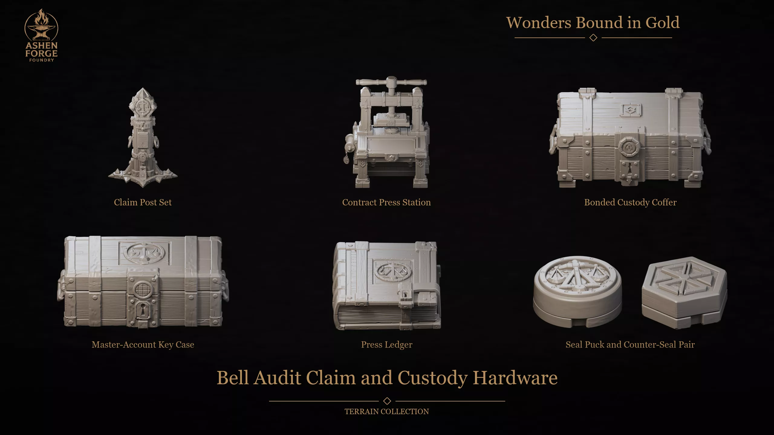 Bell Audit and Custody Hardware - Fantasy Terrain 3D print model