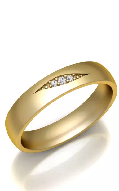 Elegant Diamond Accent Ring Free 3D print model