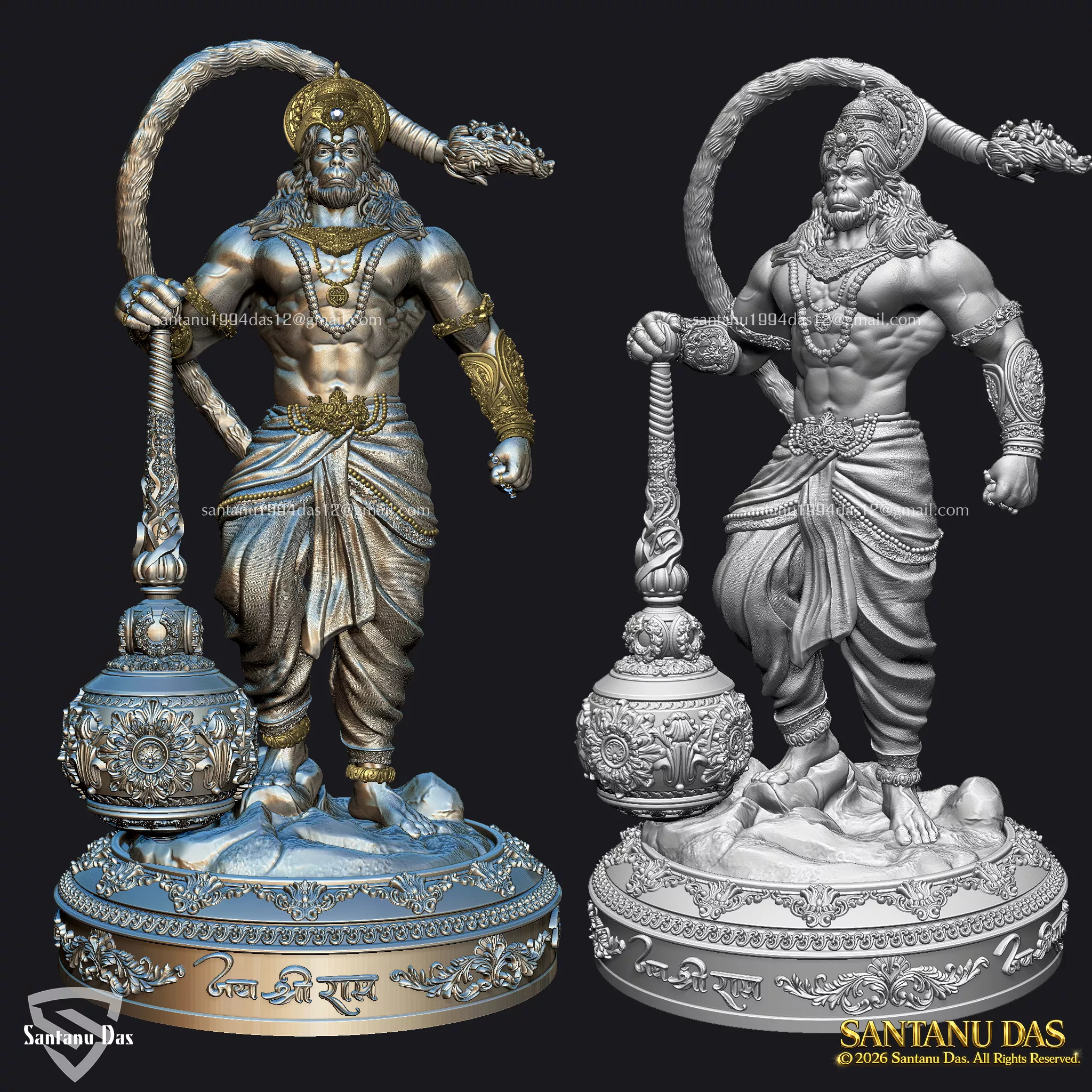 Hanuman Standing 3D print model