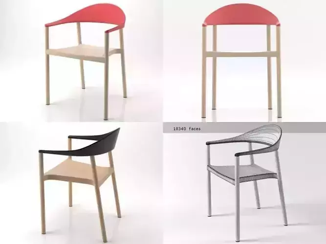 Monza different colored chairs in row