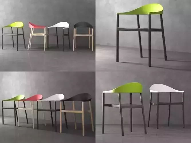 Monza different colored chairs in row