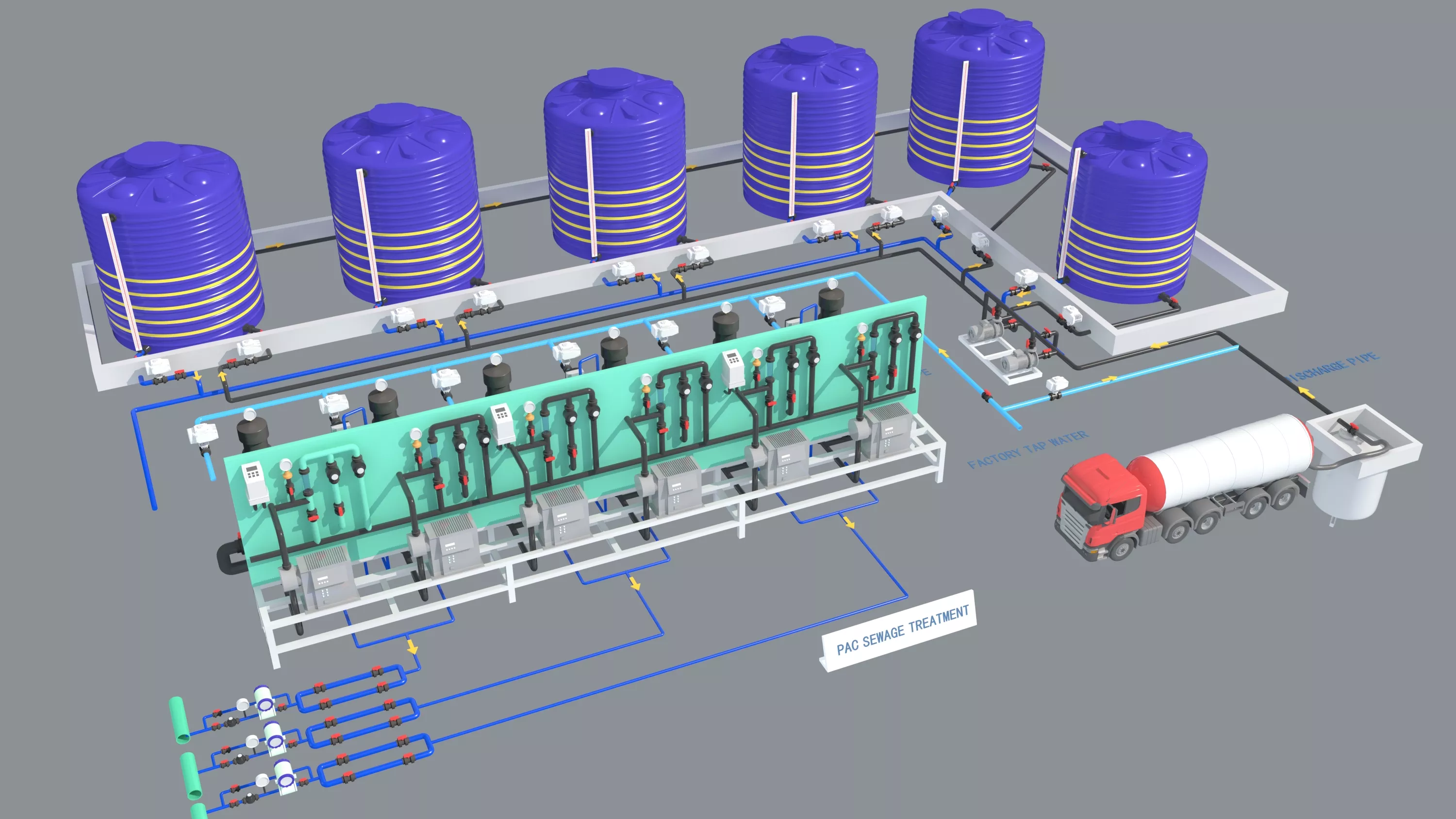 Sewage Water Treatment Station08 3D model