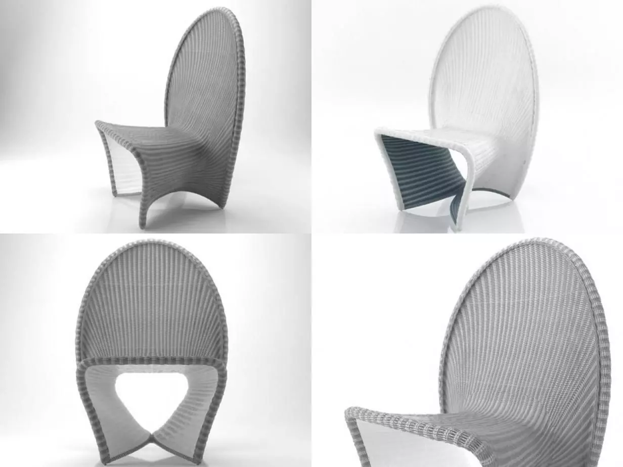 36 h four chairs 3D model_1