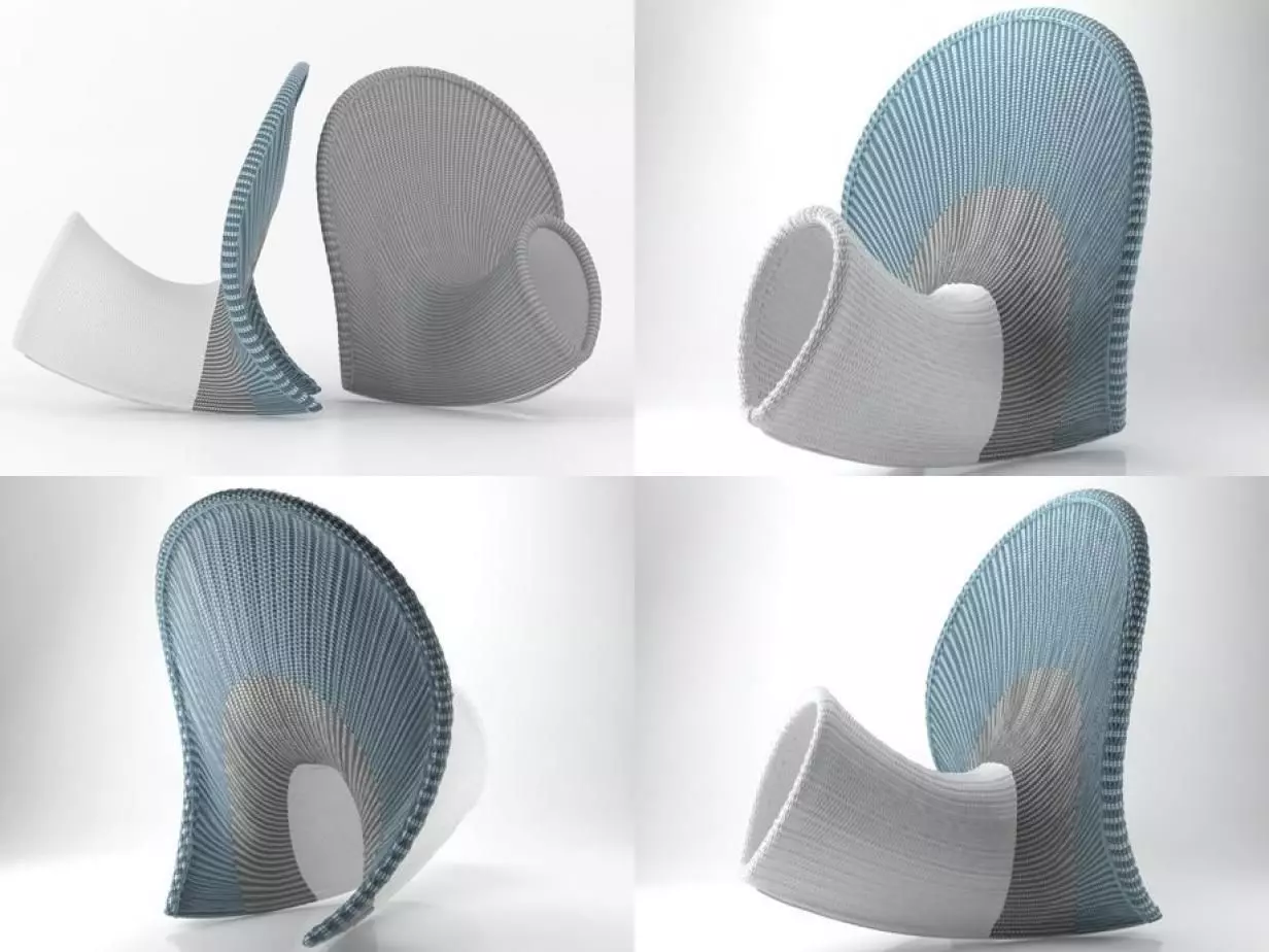 56 h chair designed 3D model_0