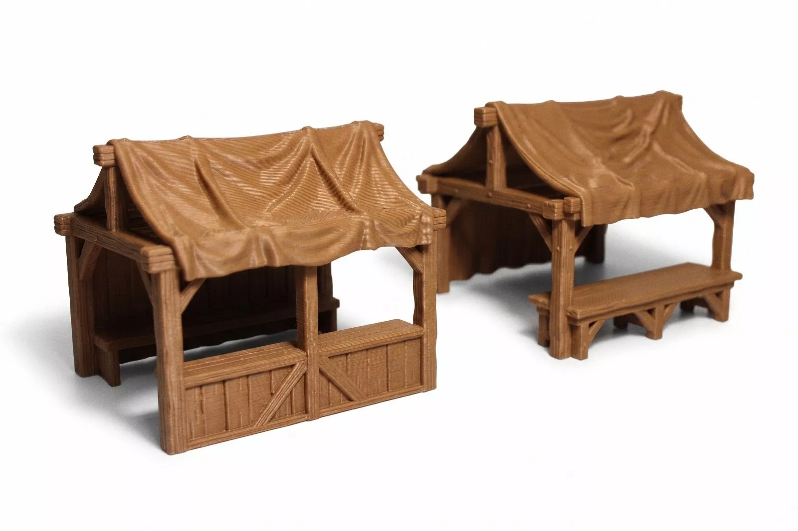 Medieval market stalls 3D print model