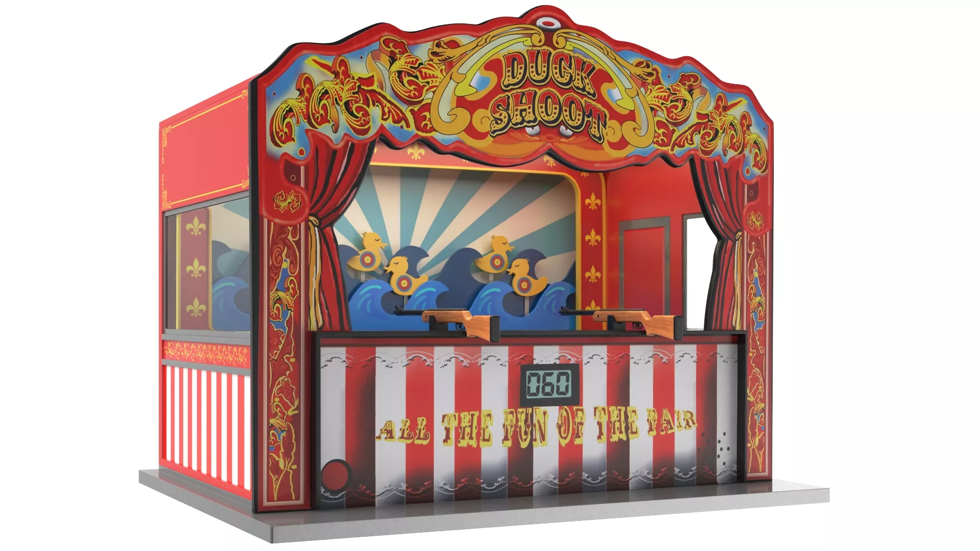 Arcade Shooting Gallery Low-poly 3D model