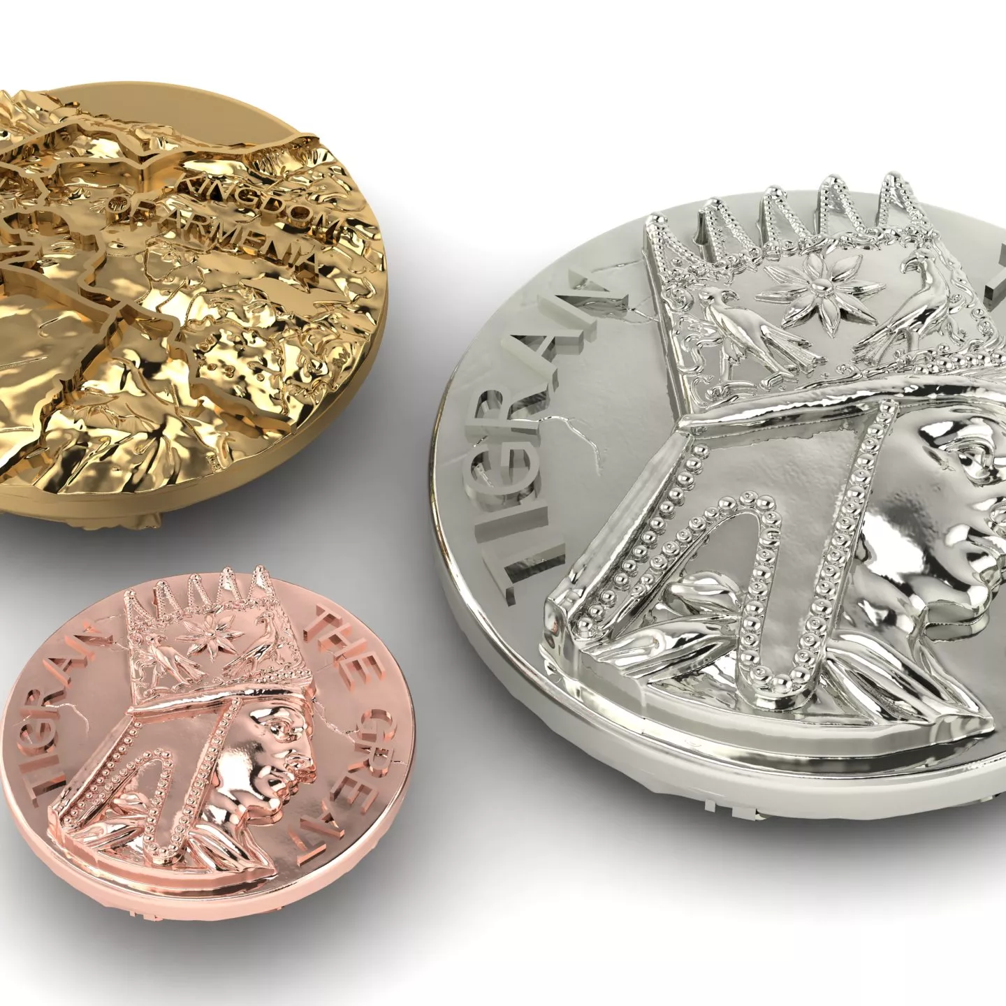 Tigran the Great Armenian King Medallion Jewelry 3D print model