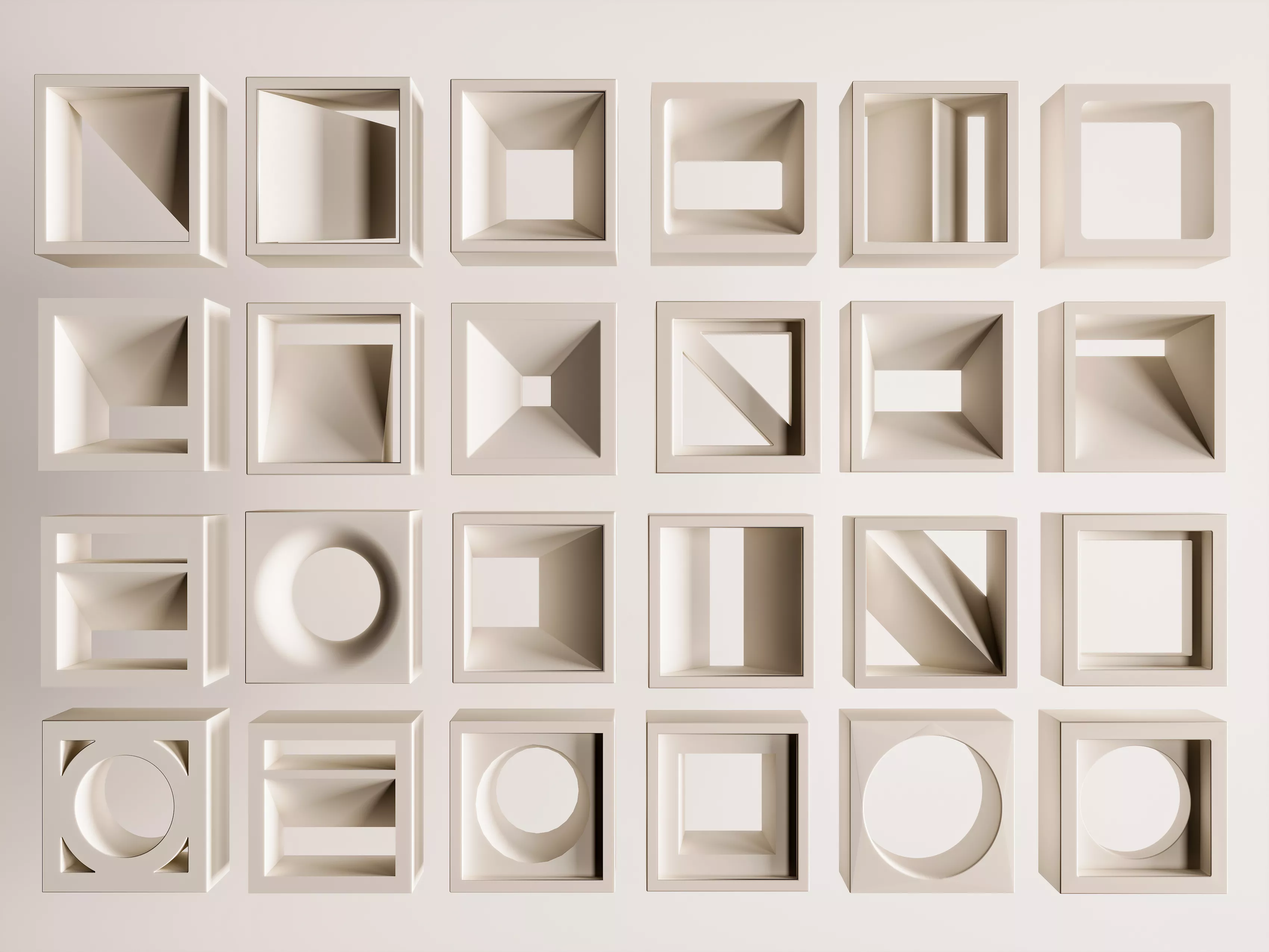 Brick Roster partitions wall Low-poly 3D model