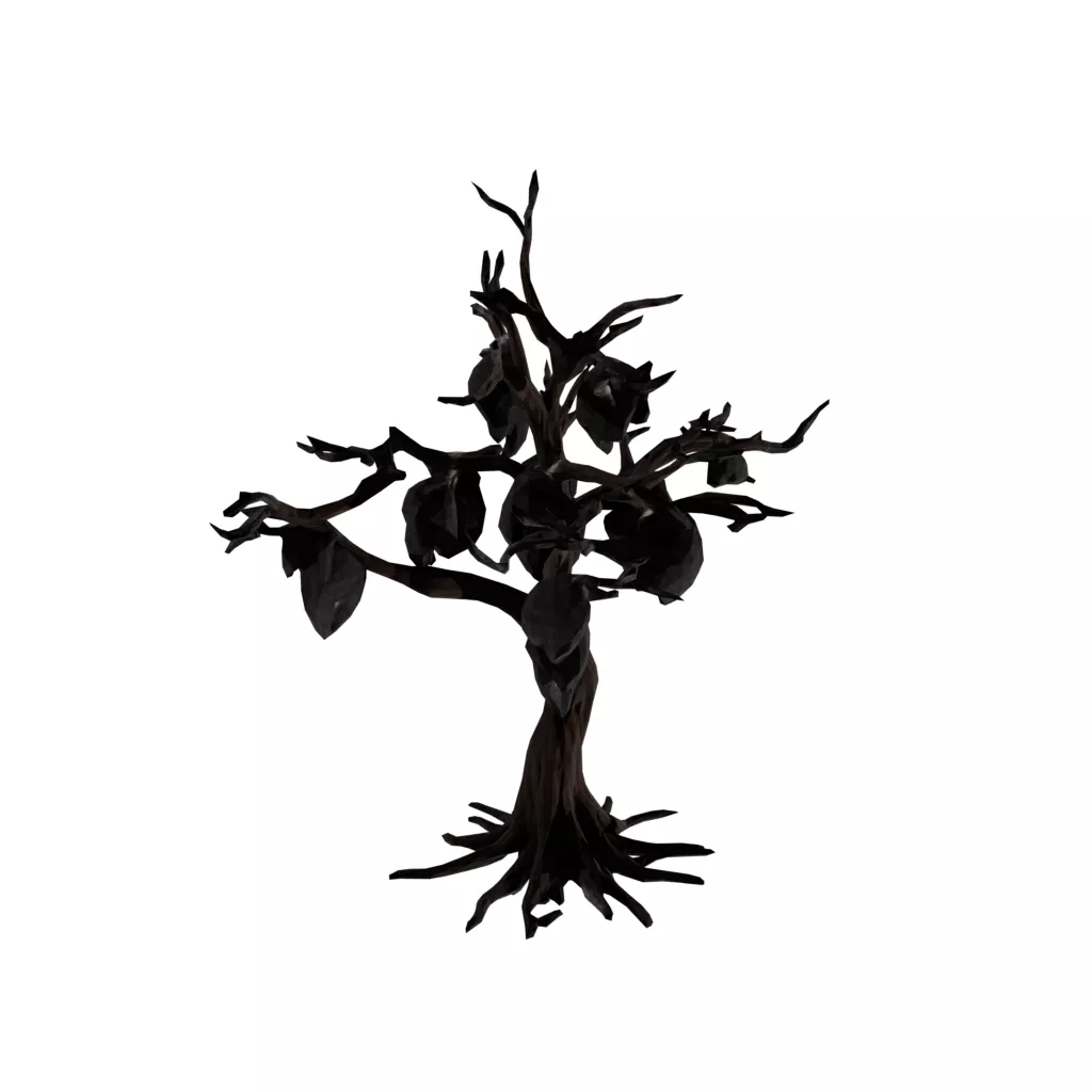 Bat Tree 015 Low-poly 3D model