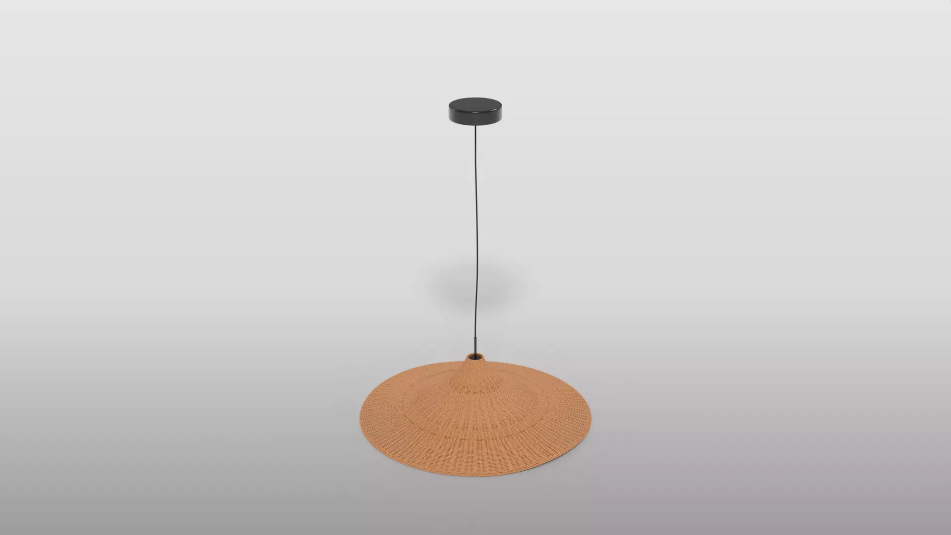 Woven Wood Pendant Light 3D model