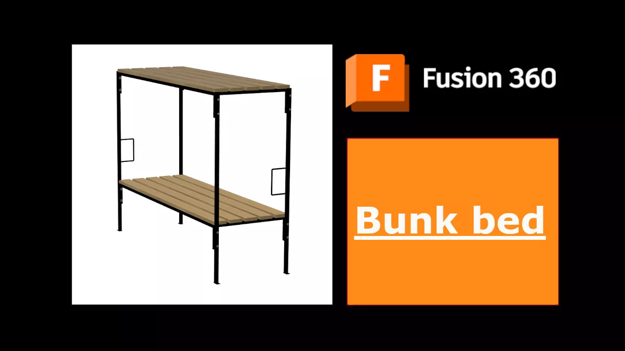 Bunk bed 3D print model
