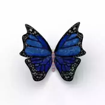 Butterfly brooch 3D model