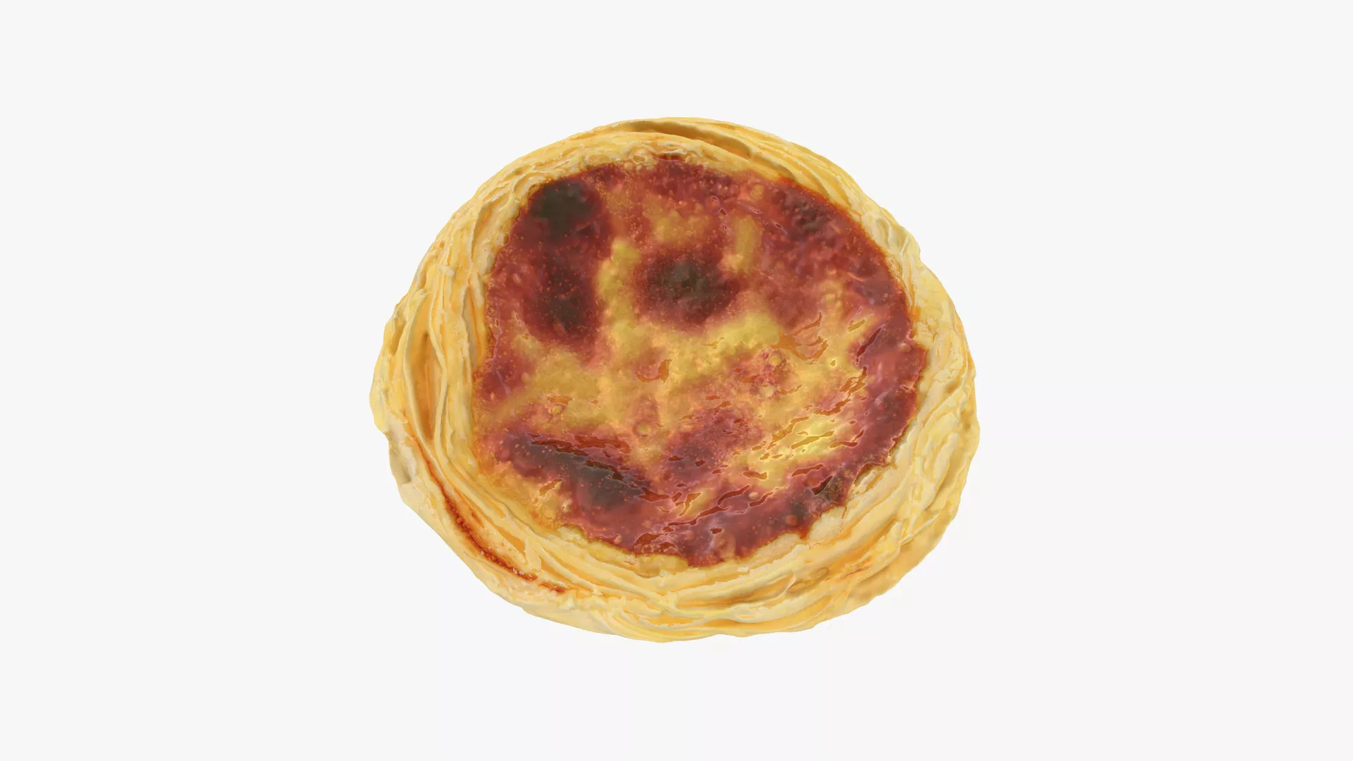 Egg Tart 01 Low-poly 3D model