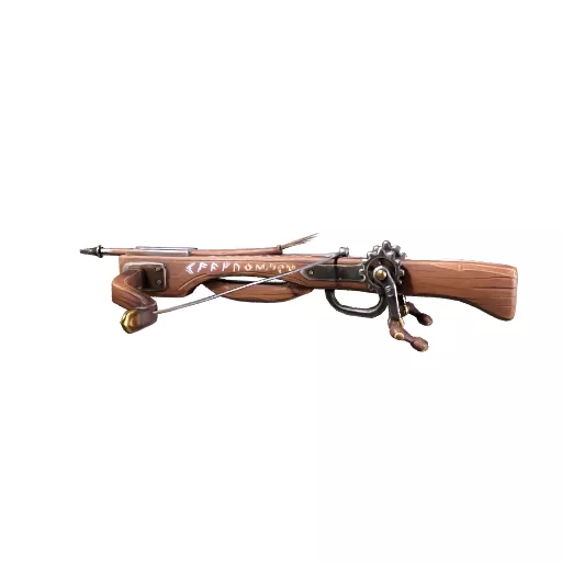 Low Poly Fantasy Crossbow 3D Model 3D model
