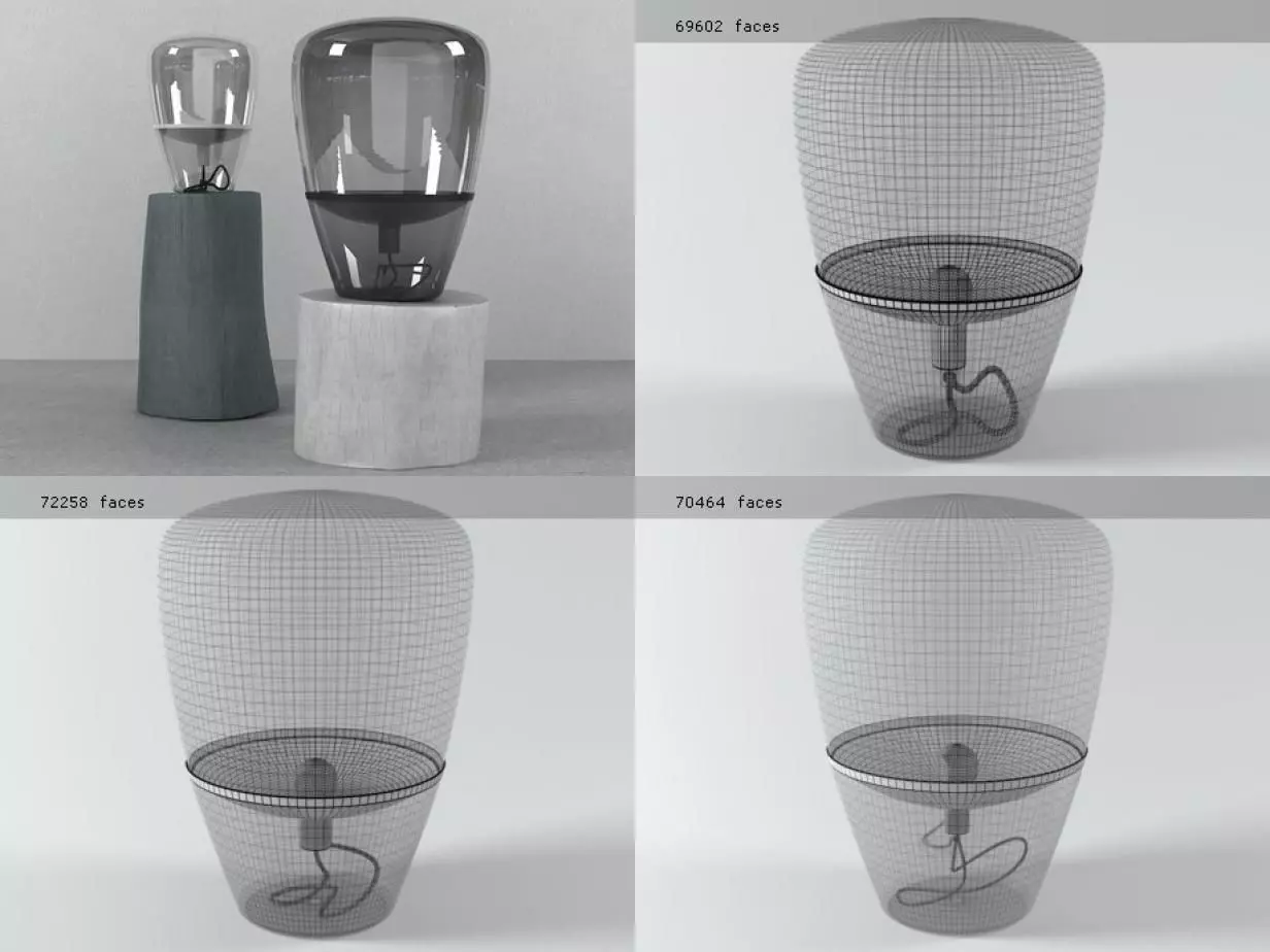 Balloons three glass mugs with liquid inside 3D model_6