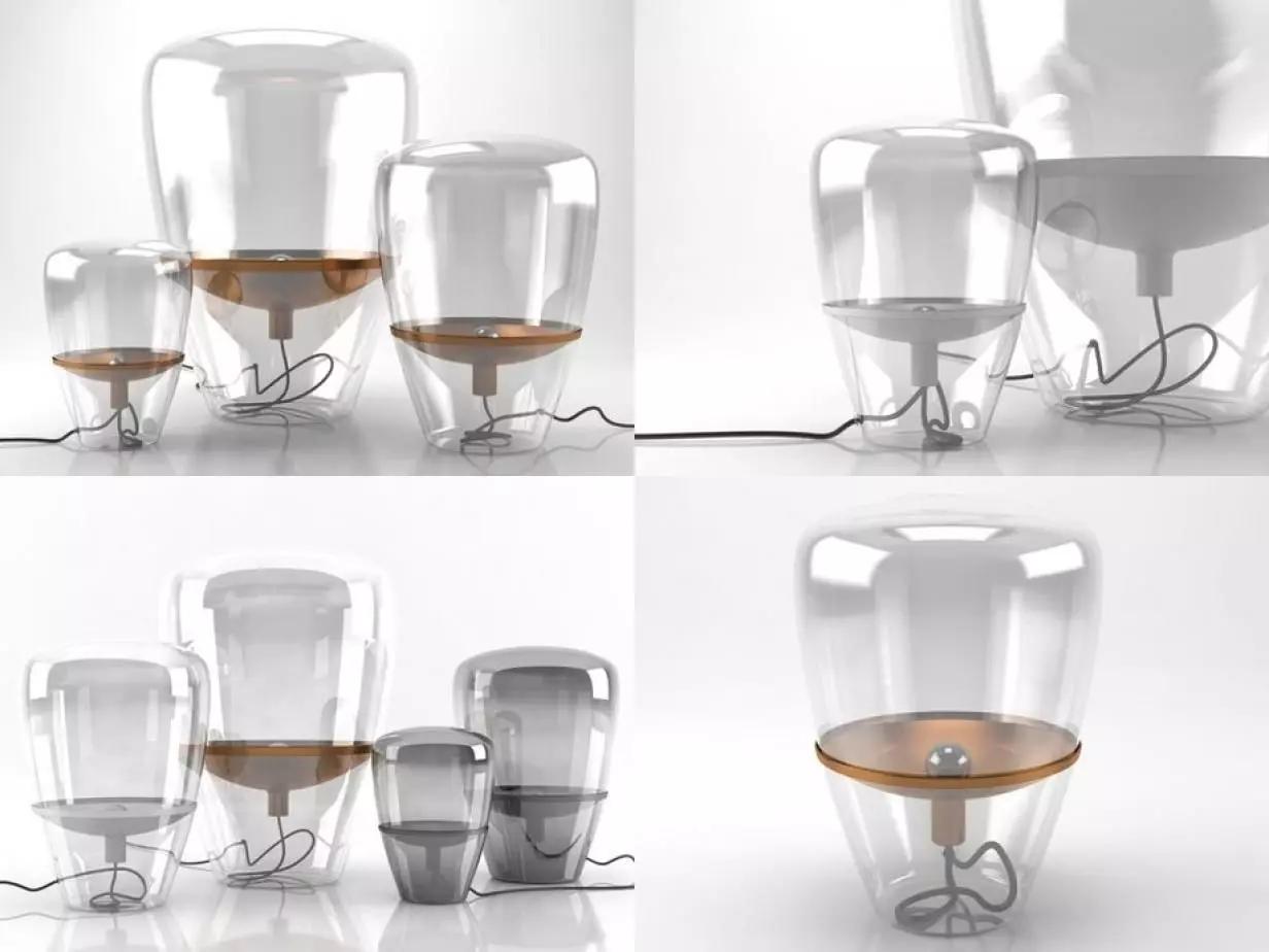 Balloons three glass mugs with liquid inside 3D model_4