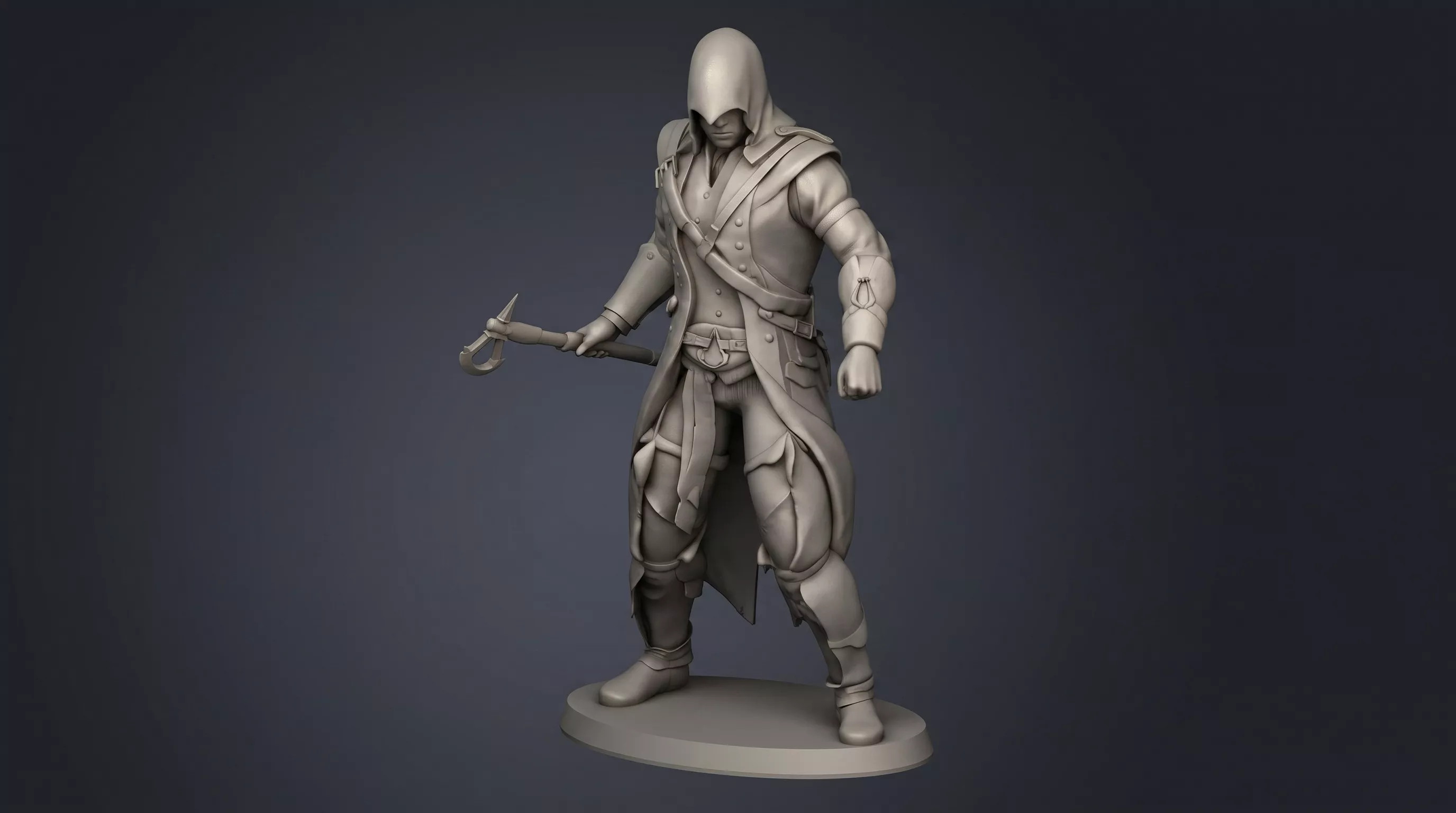 Assassins Creed Posed Fist Podest 3D Print Model 3D print model