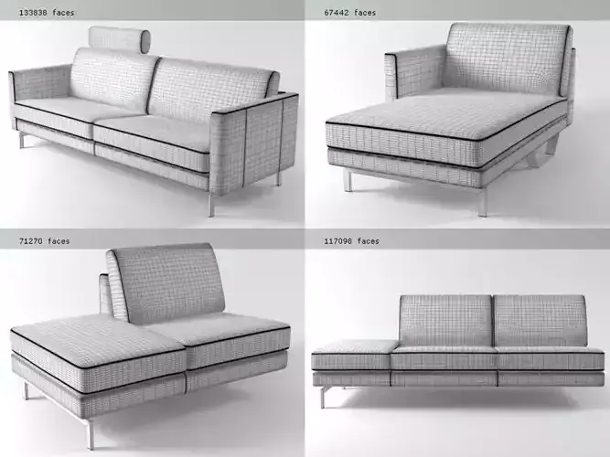 Bolero four different leather sofas