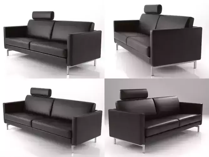 Bolero four different leather sofas 3D model