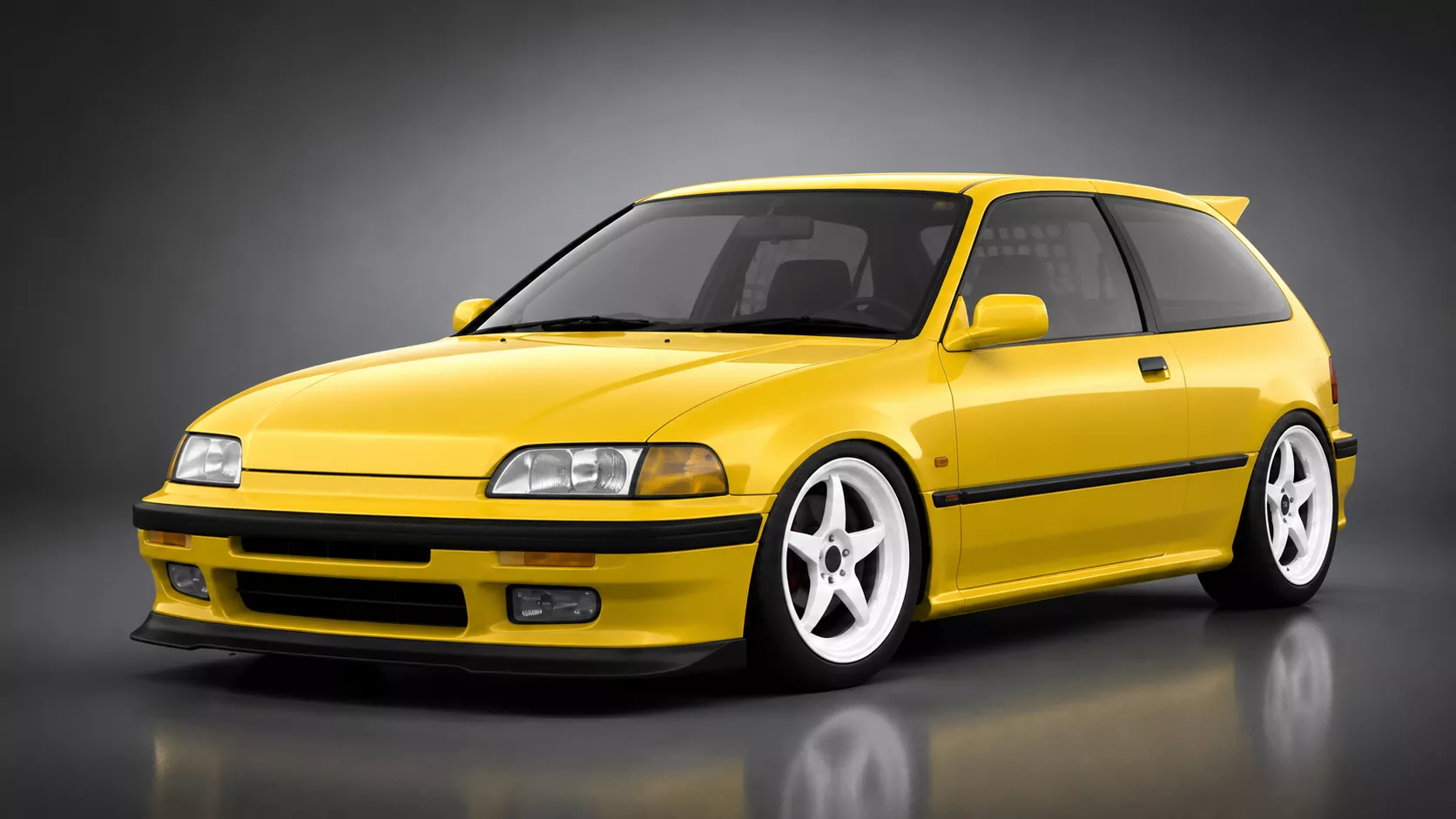 Honda Civic EF Low Poly 3D Model 3D model