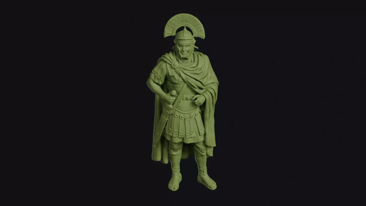 Roman Naval Officer Standing on Deck with a Hand on His Sword 3D print model