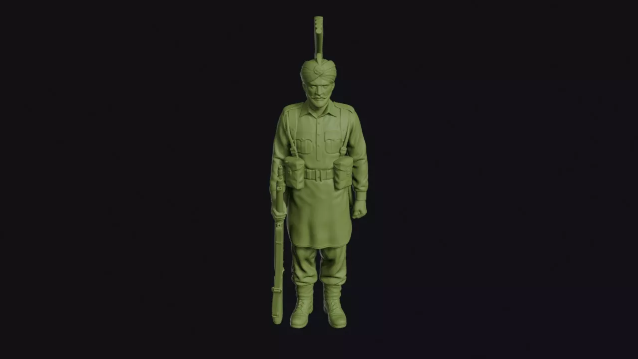 Pakistani Border Ranger at Rigid Attention 3D print model