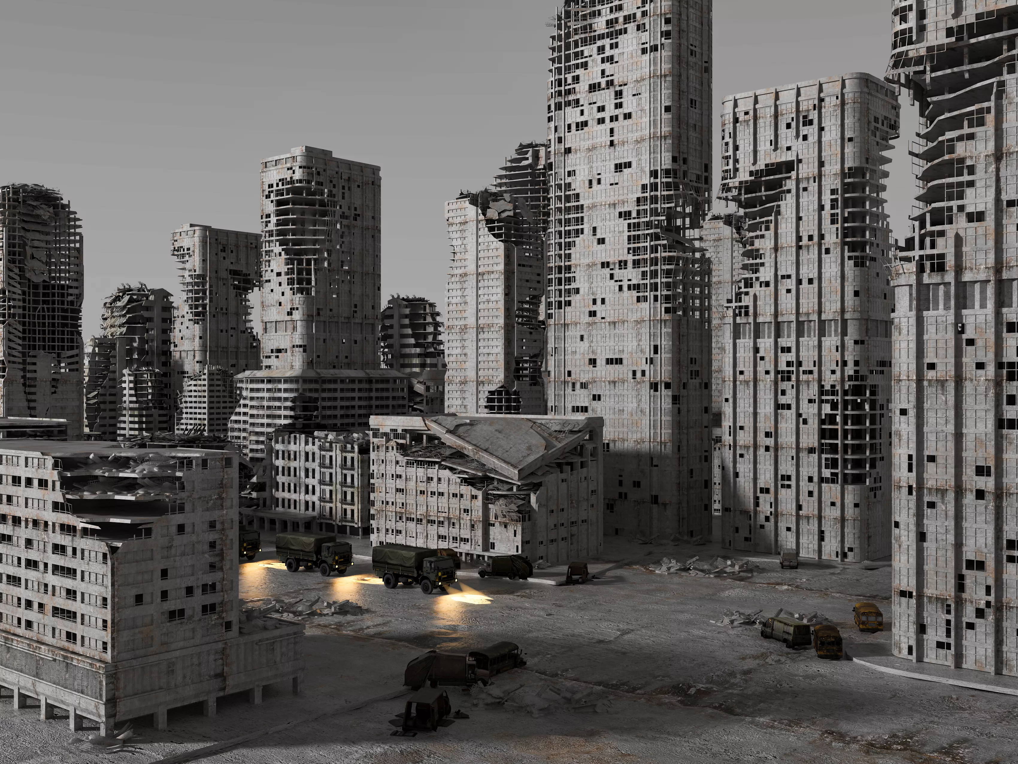 Doomsday Destruction Ruins City 3D model