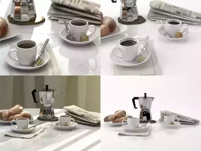 Coffee cups 3D model