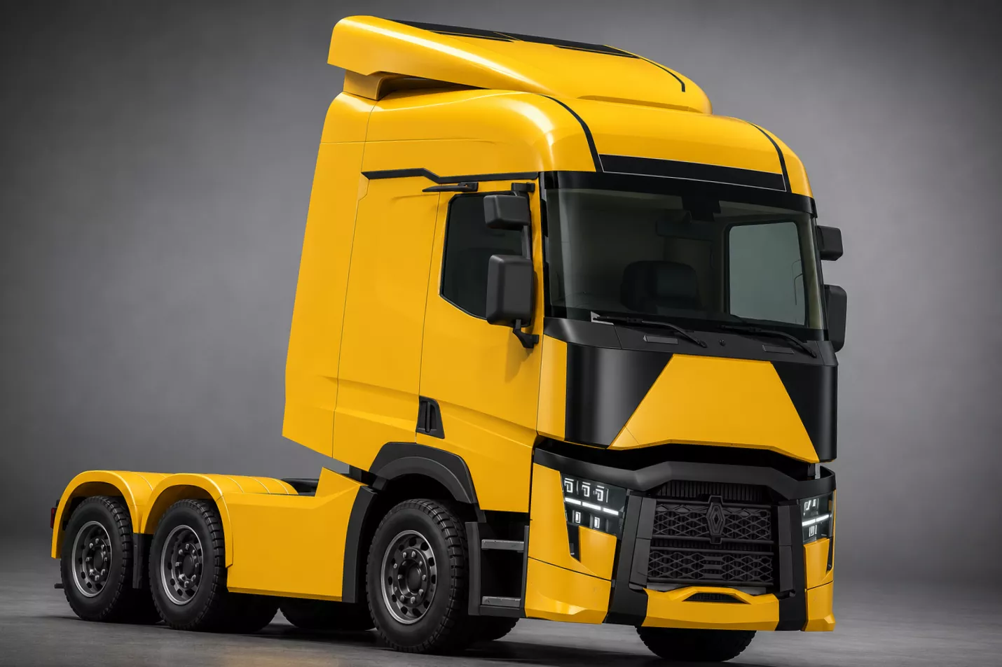 Renault Truck High Decker Low Poly 3D Model 3D model