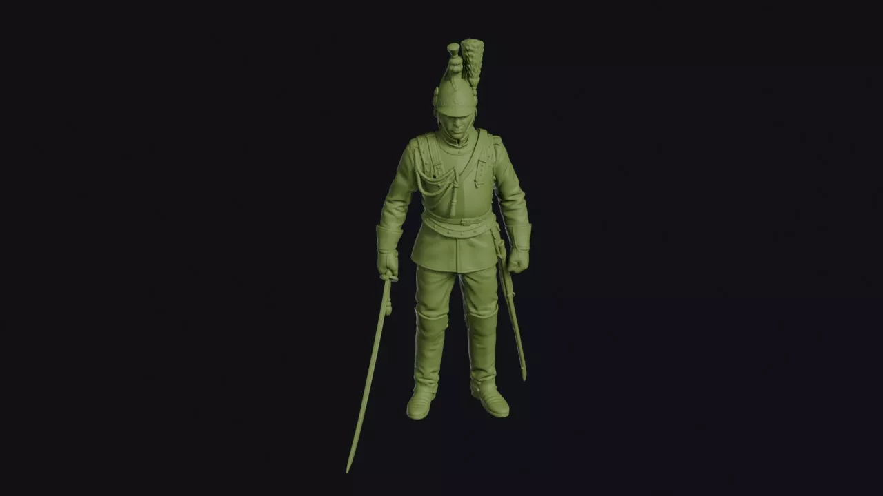 French Republican Guard Cuirassier Dismounted 3D print model