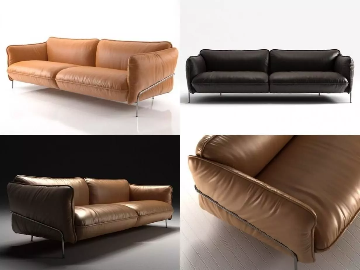 Continental sofa 3D model_0
