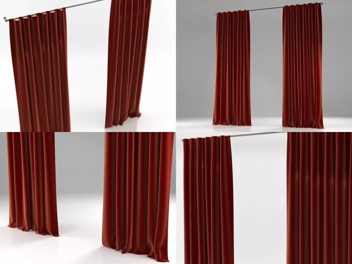 Velvet Drapery 3D model_1