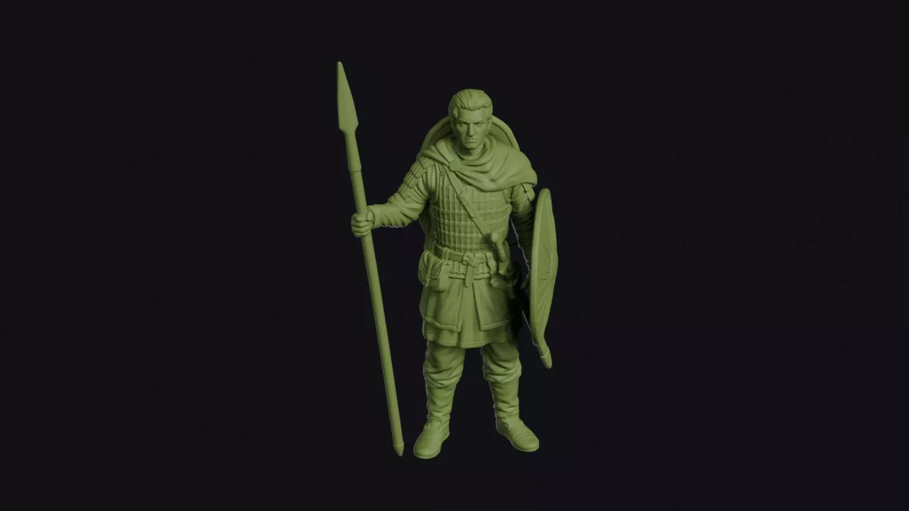 Cappadocian Cavalryman Dismounted with Javelin 3D print model