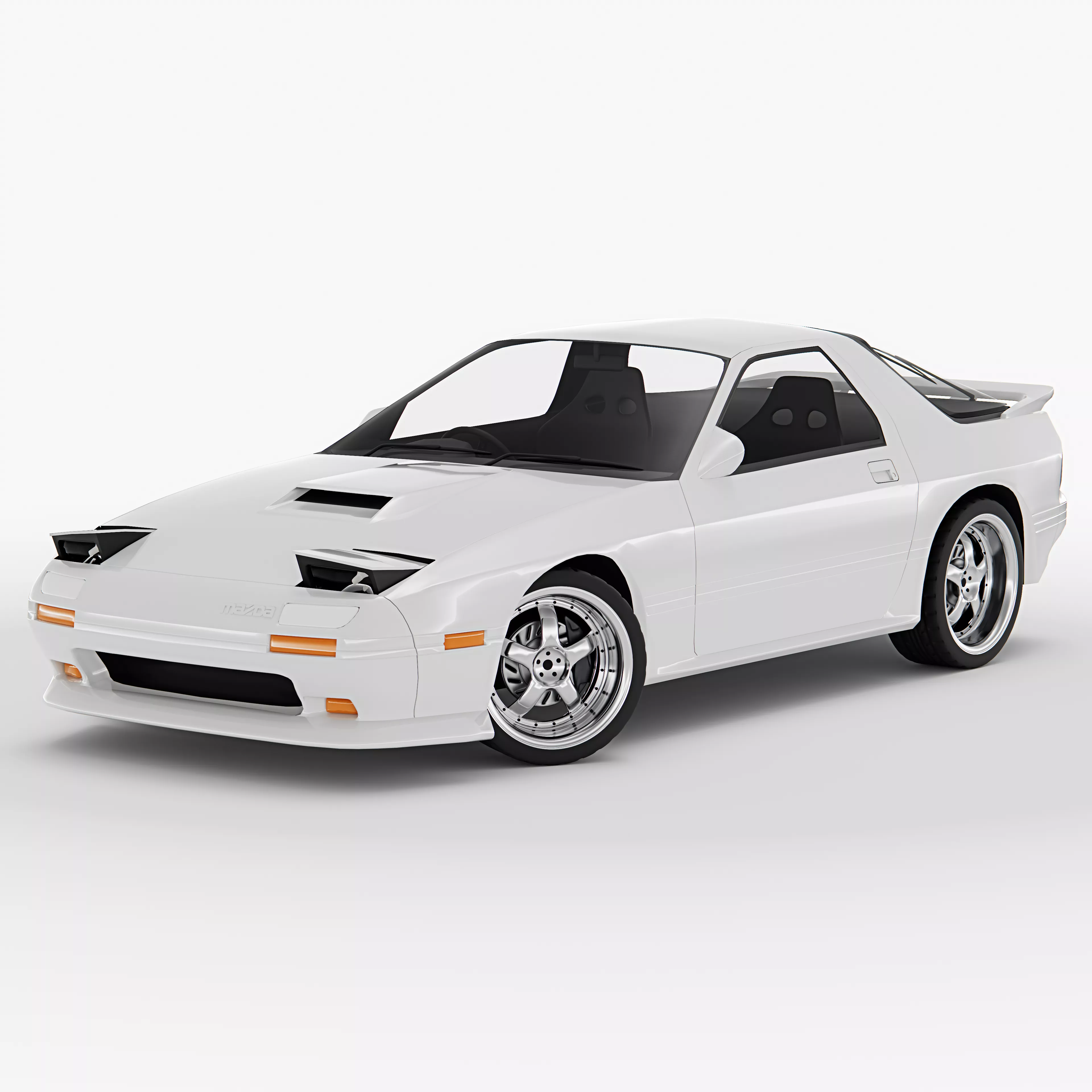 Mazda RX-7 FC3S Rigged 3D model