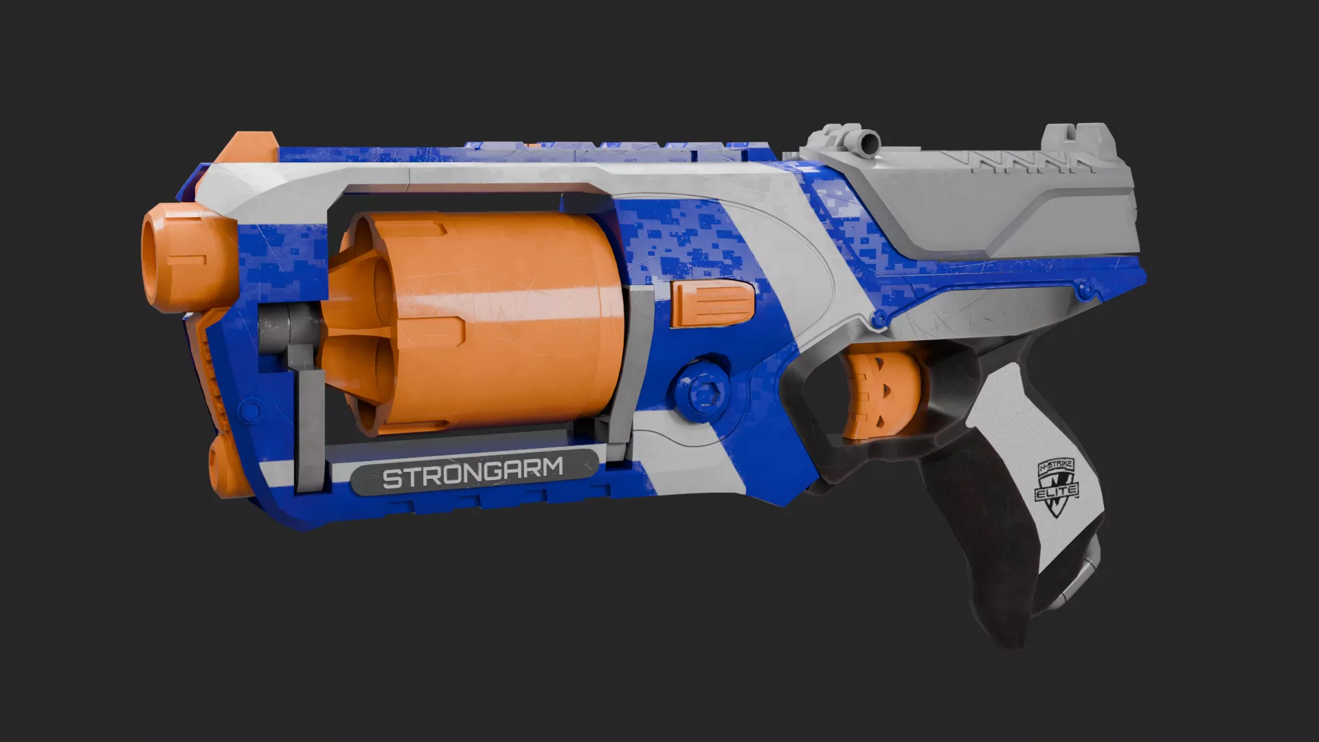 Photorealistic NERF gun Free 3D model