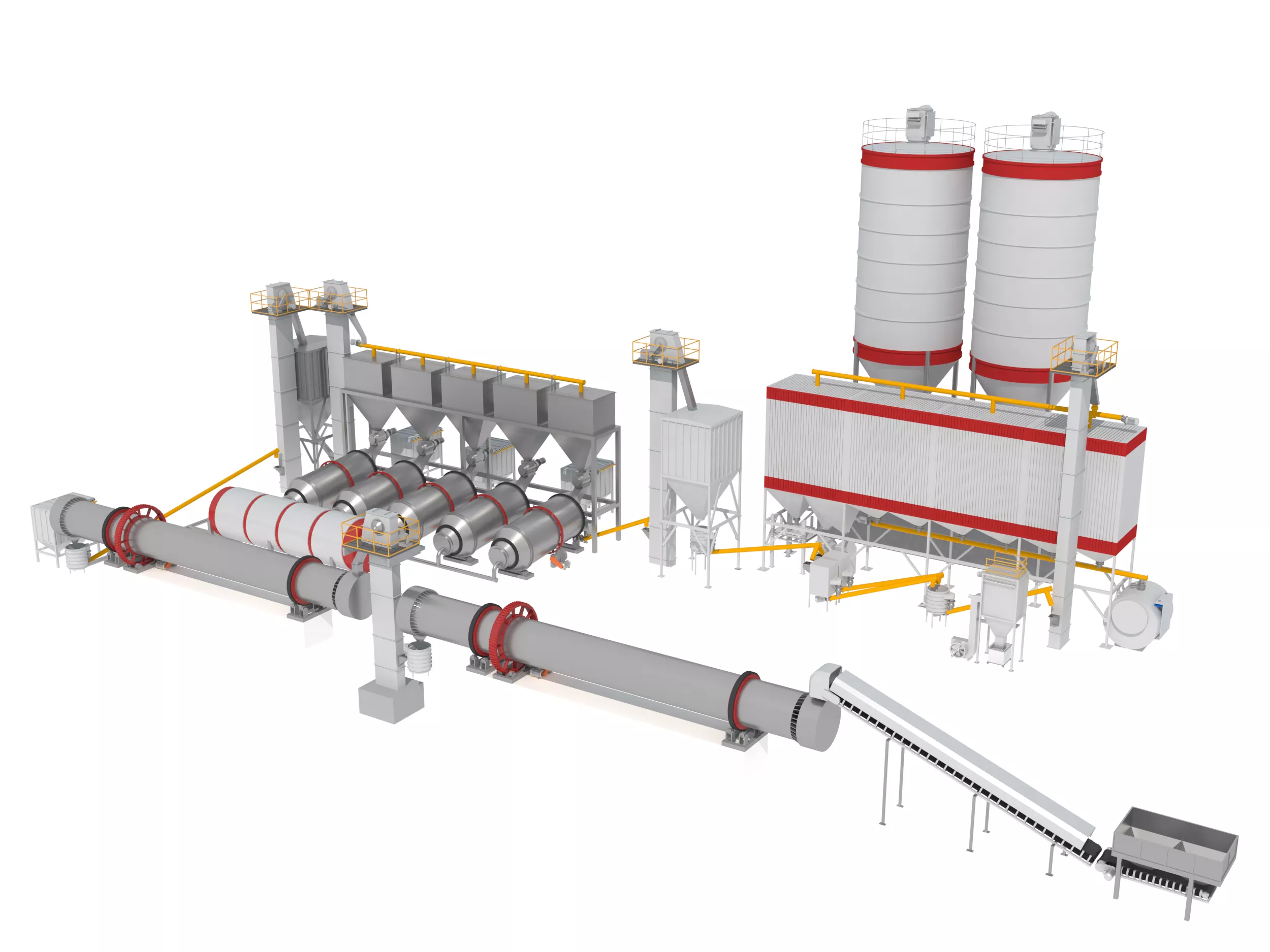 Gypsum production line05 3D model