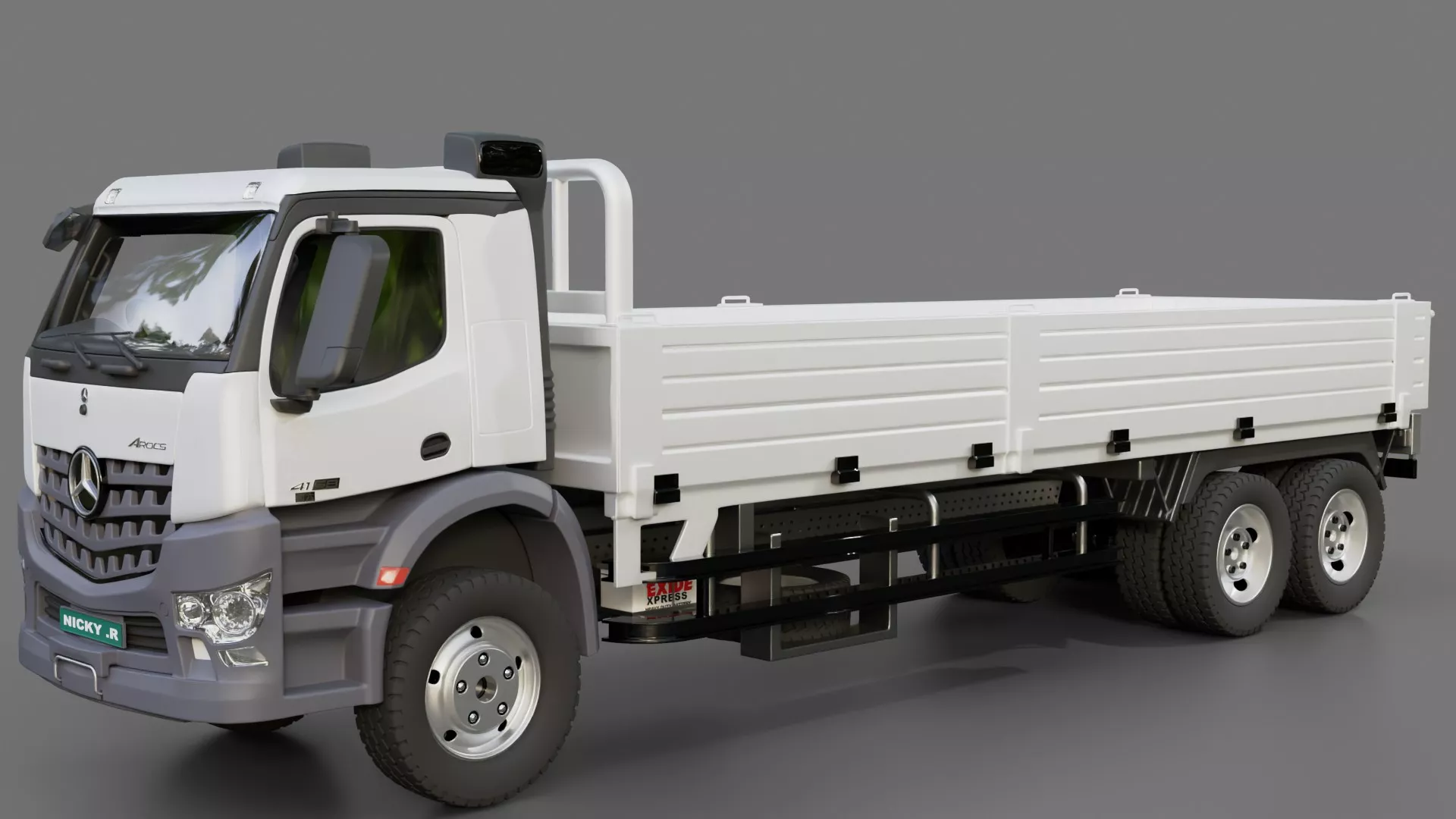 Mercedes Benz Arocs Flatbed Truck 2013 3D model