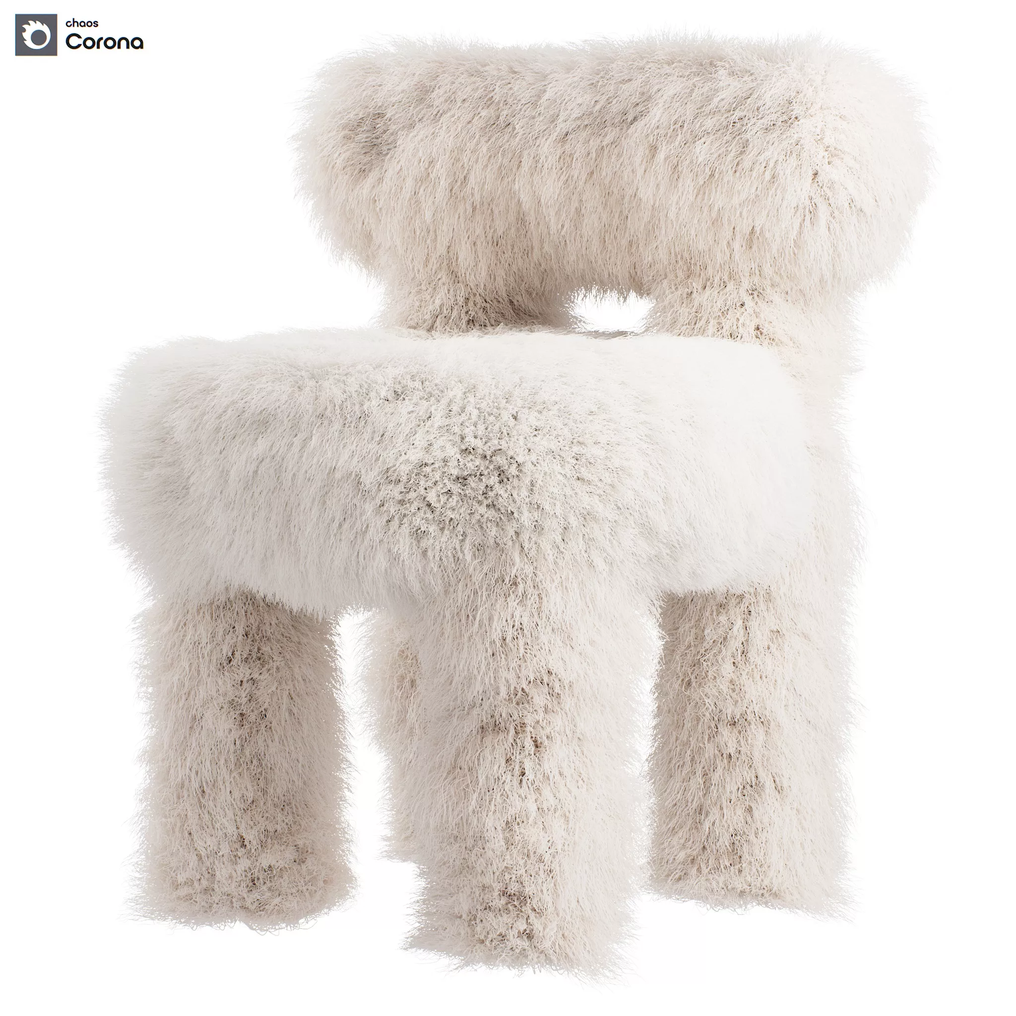 Chair Gropius CS1 Fluffy Edition 3D model