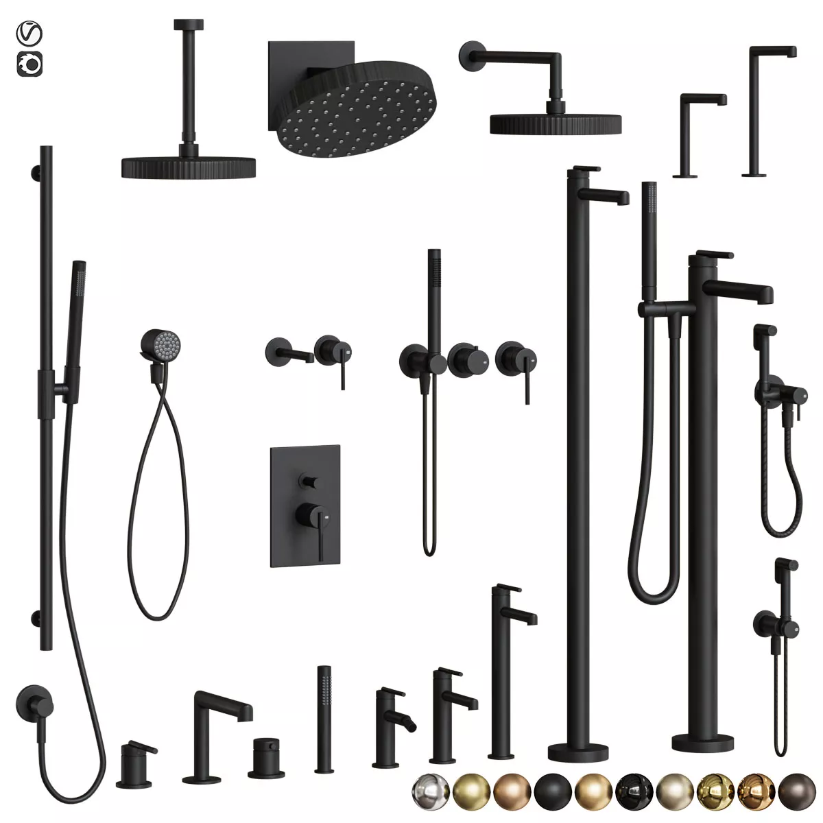 Gessi Ingranaggio faucet set 3D model
