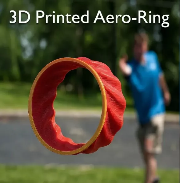 Hollow Flying Ring Long Distance Spiral Toy extra rotation 3D print model