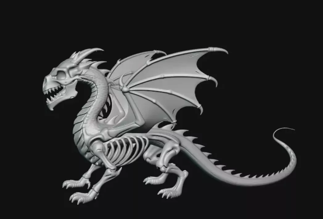 bone dragon Free 3D print model