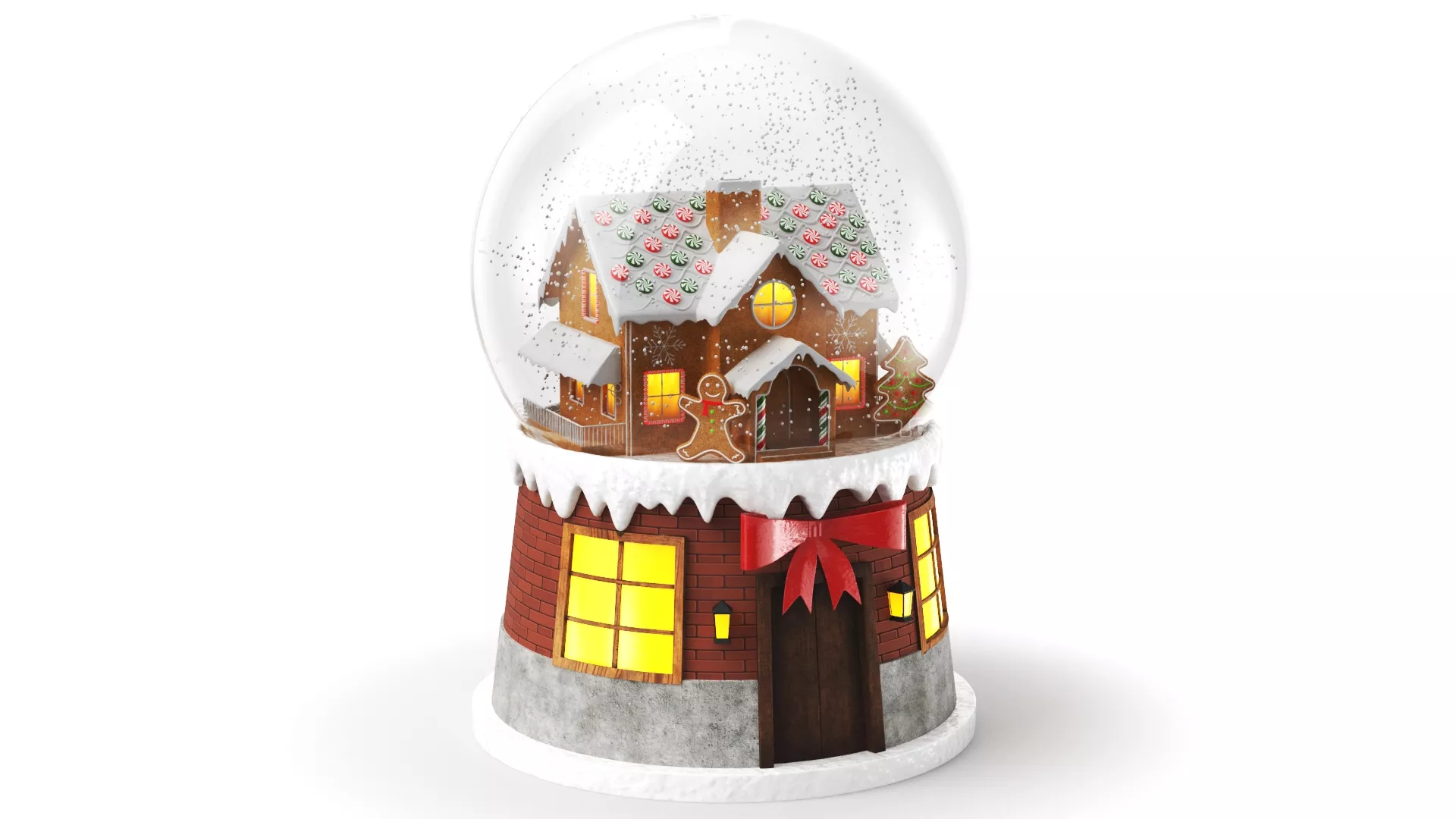 Snow Globe Ginger House 3D model