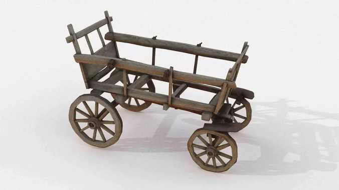 Distressed vintage timber cargo cart