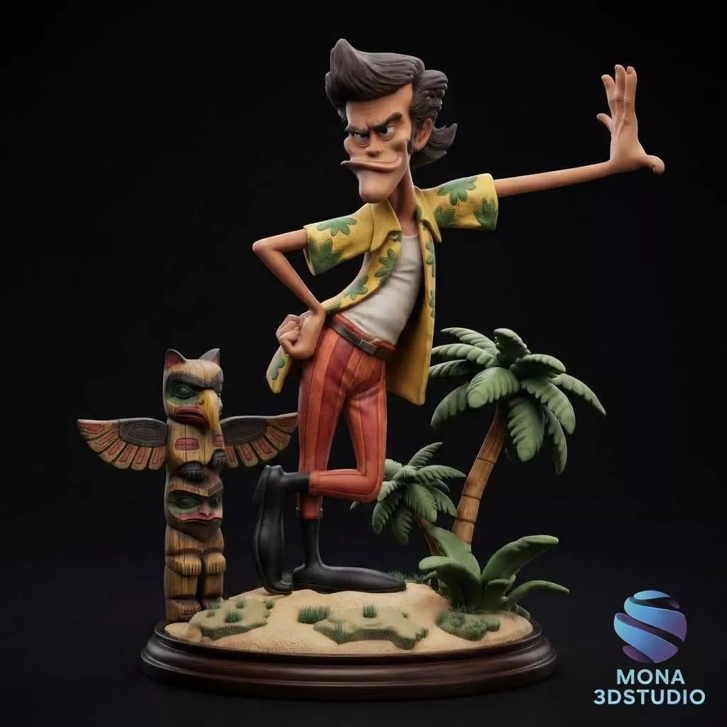 Ace Ventura Pet Detective - 3D Diorama Pre-Supported 3D print model