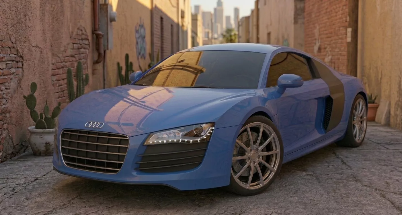 Audi R8 coupe plus 2013 Low-poly 3D model