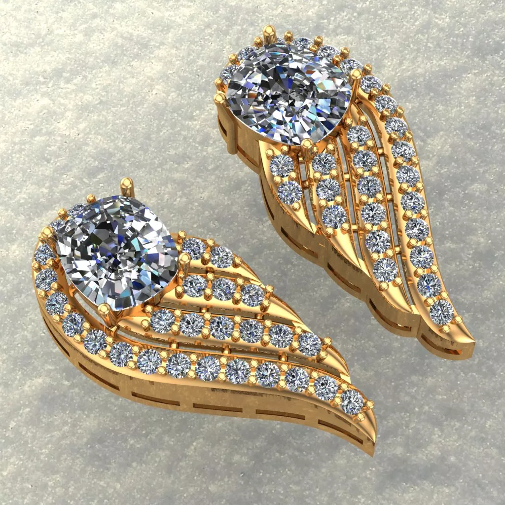 Diamond Earring 3D print model