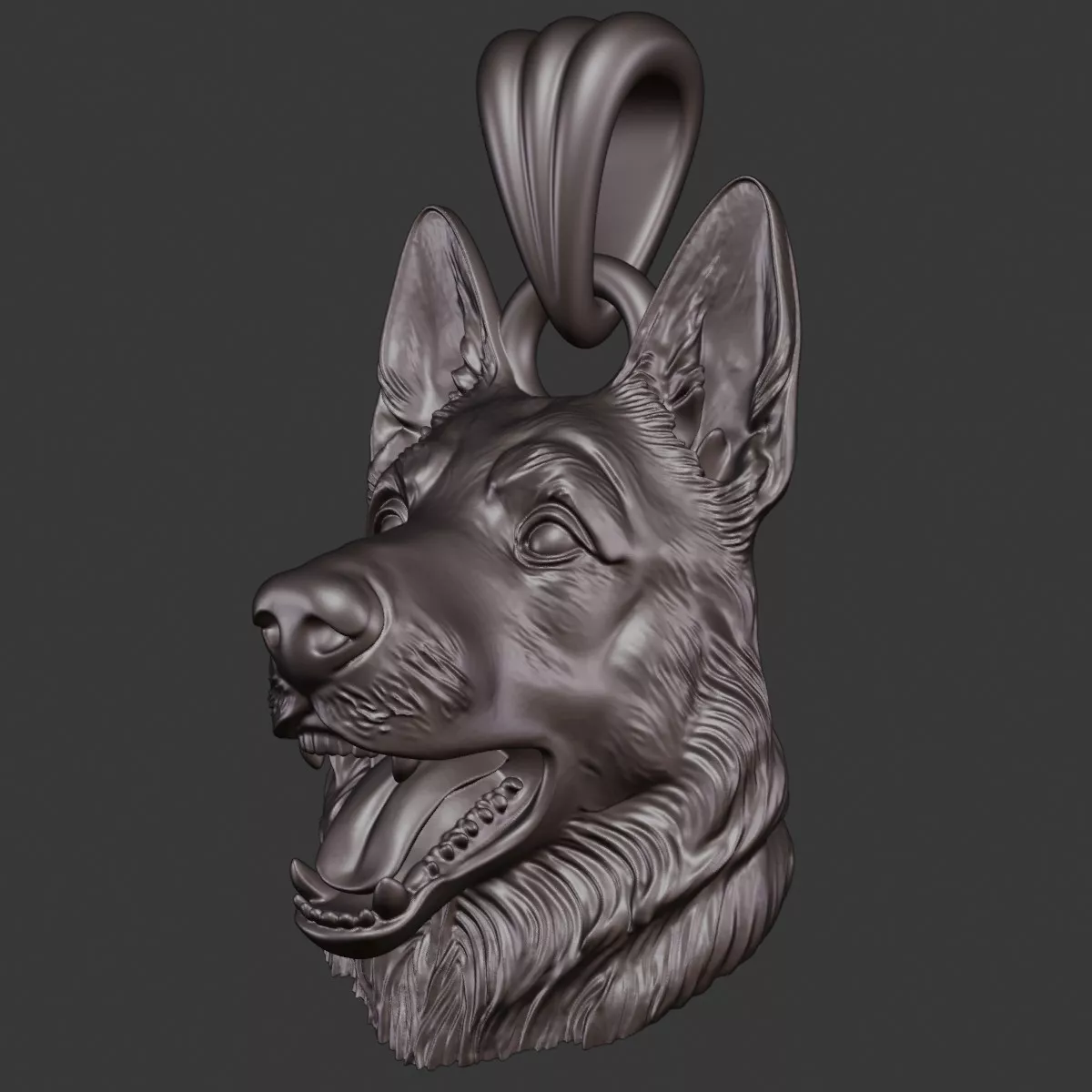 Pendant German Shepherd 3D print model