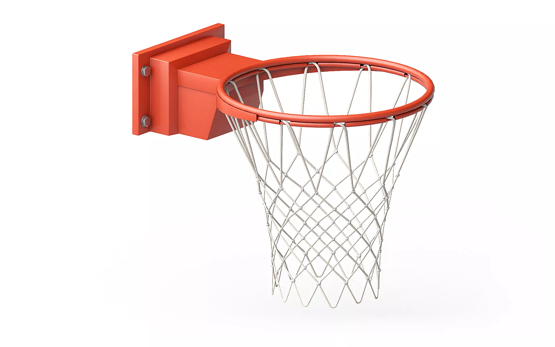 Basketball Hoop and Net Low-poly 3D model